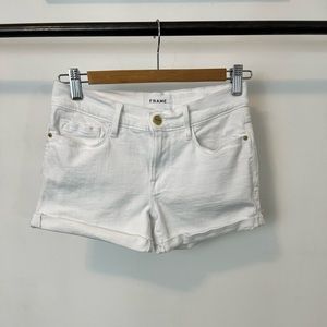 FRAME ‘Le Cutoff’ white shorts size 24